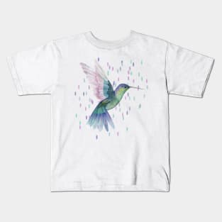 Hummingbird Pretty Pastel Colors Kids T-Shirt